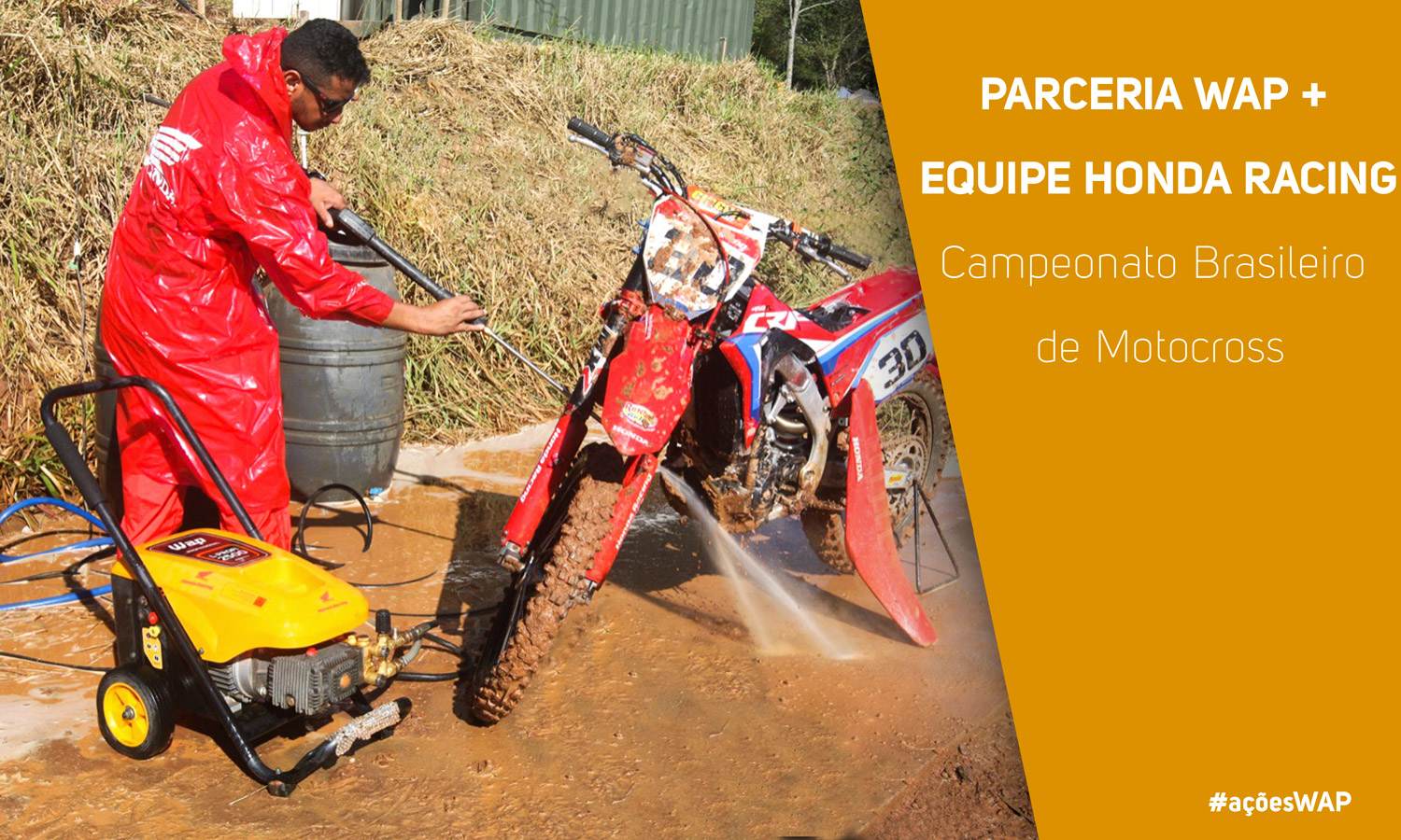Parceria WAP + Equipe Honda Racing no Campeonato Brasileiro de Motocross