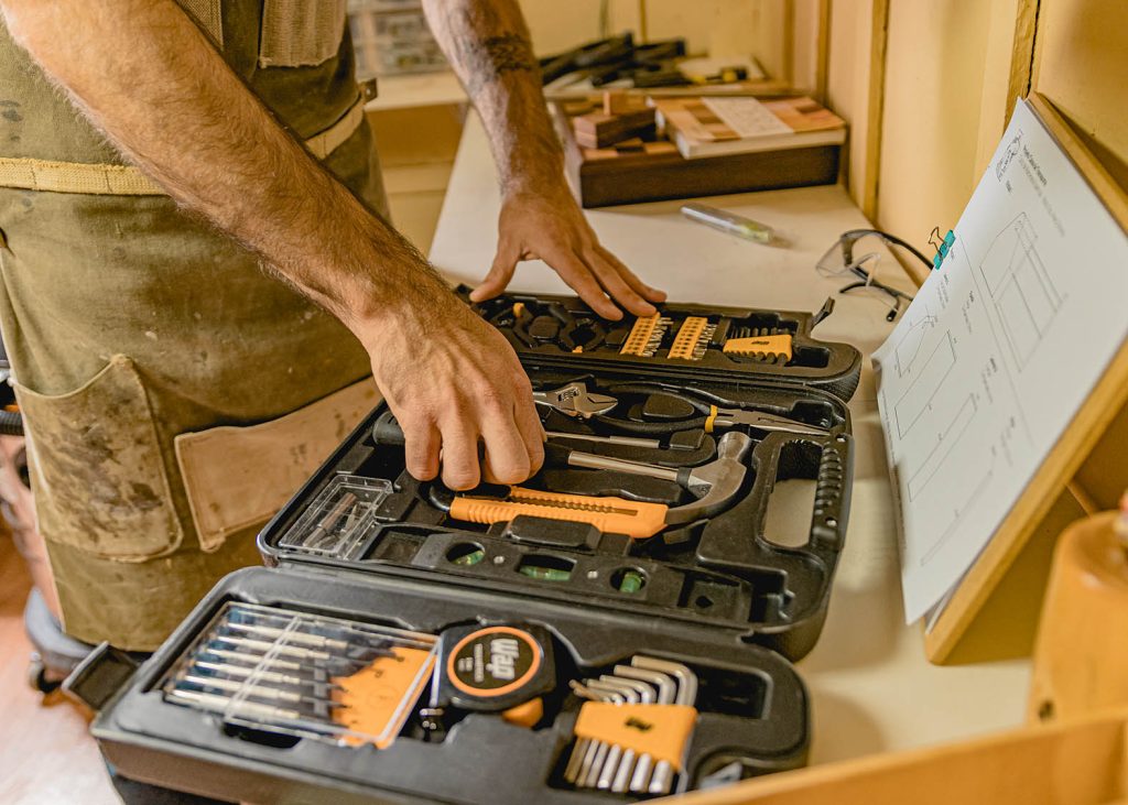 maleta de ferramentas para casa