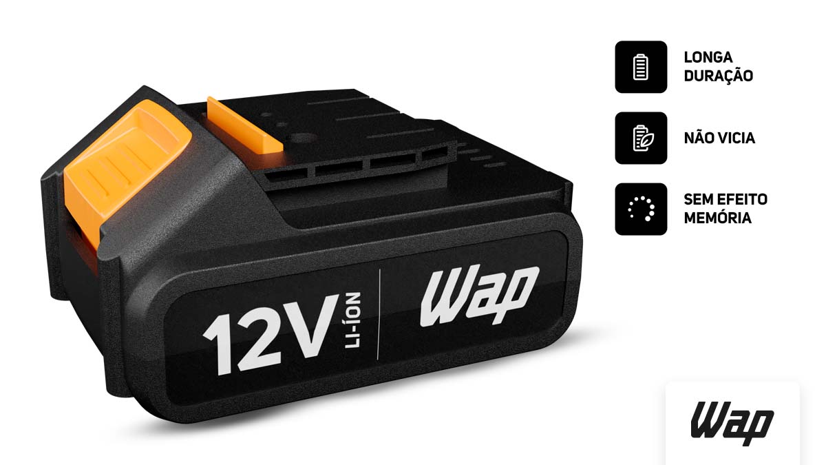 Quais modelos de ferramentas se adaptam a Bateria 12V da WAP?