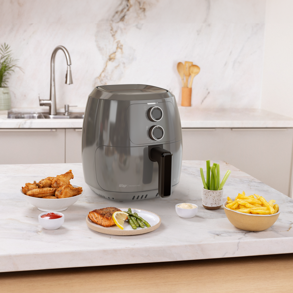 Air Fryer cinza