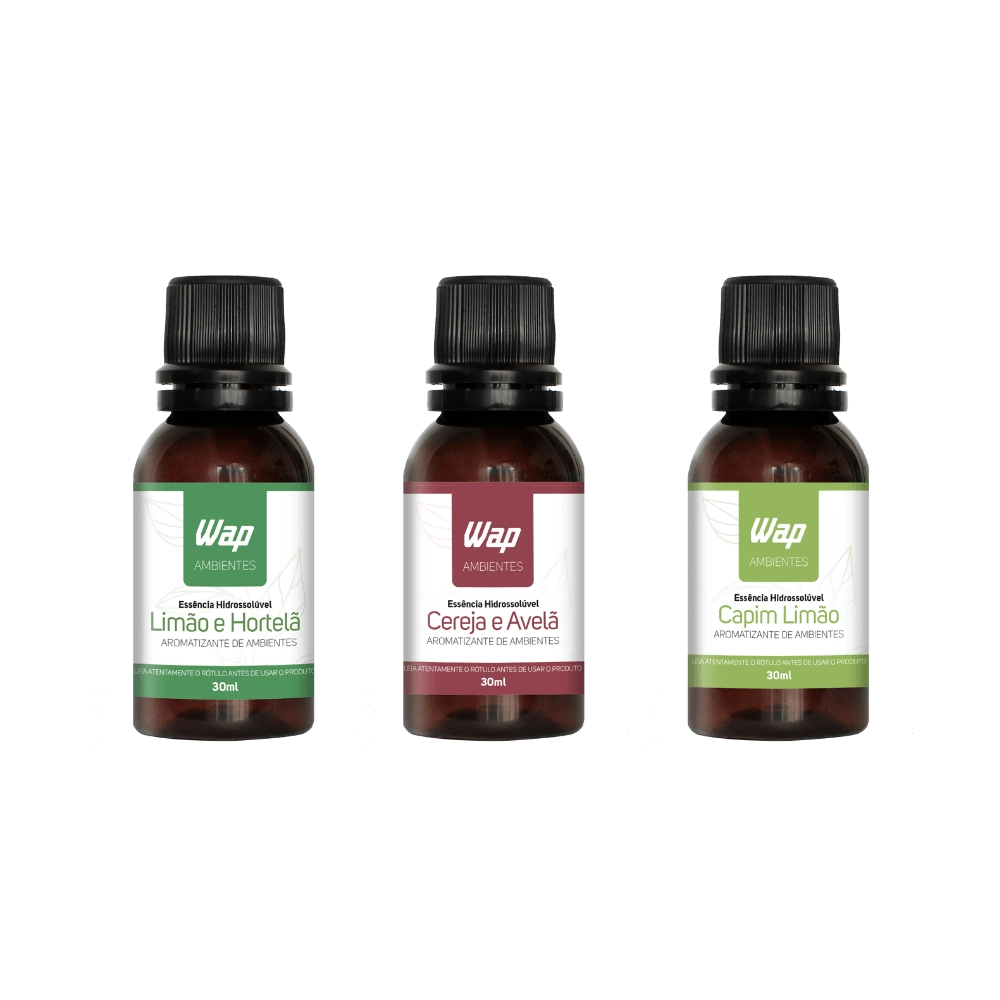 Kit com 3 aromatizantes da wap
